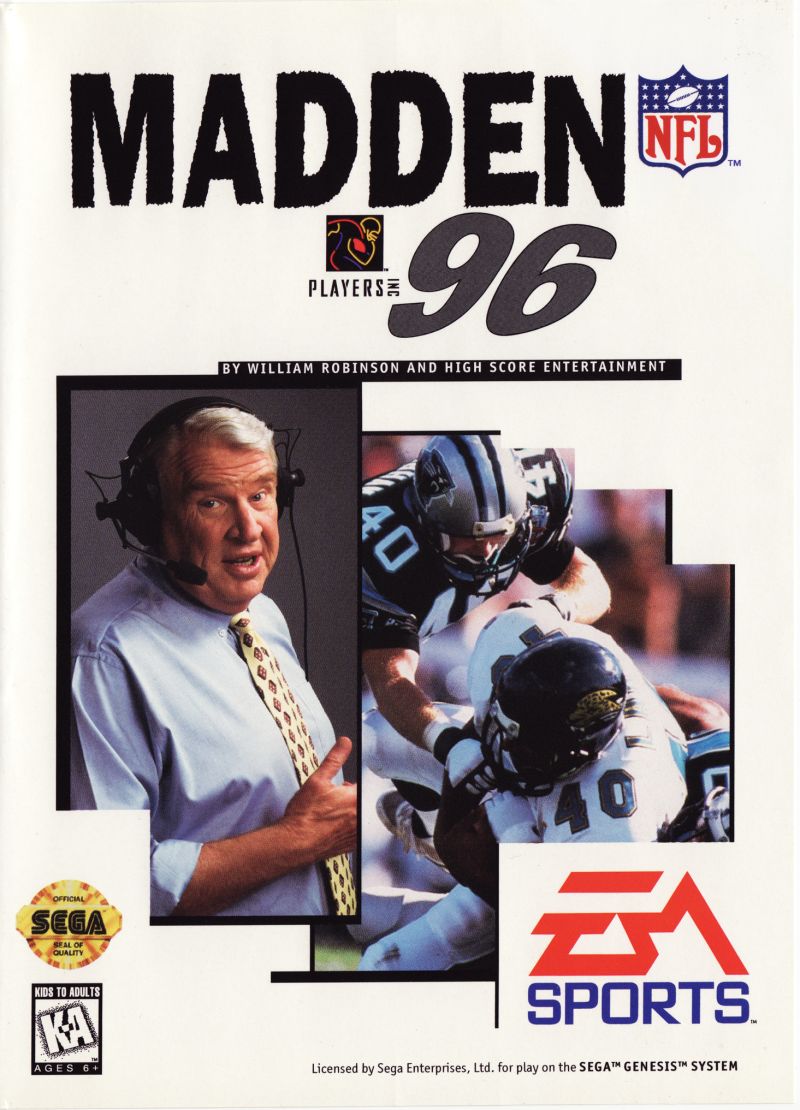 Madden 96 box art for Super Nintendo